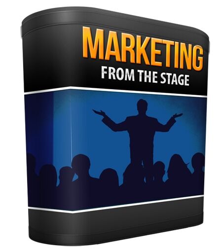 eCover representing Marketing From The Stage Videos, Tutorials & Courses with Master Resell Rights