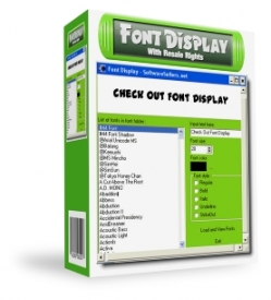 Font Display with Resale Rights
