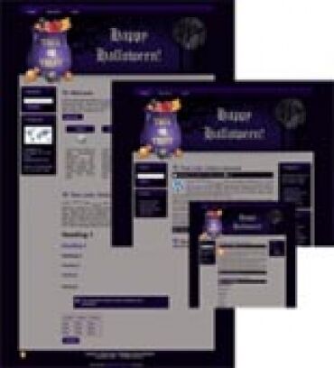 eCover representing Halloween Site Template 3  with Master Resell Rights