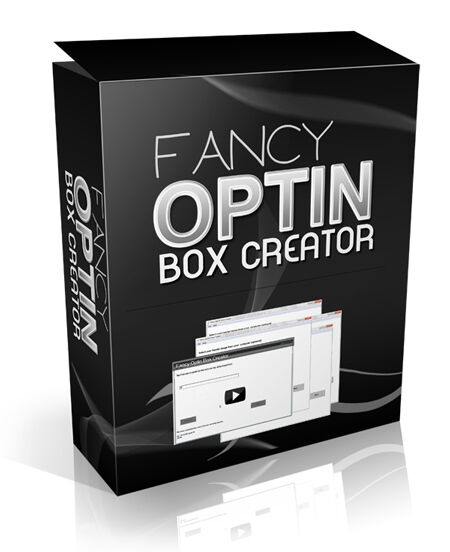 eCover representing Fancy Optin Box Creator Videos, Tutorials & Courses with Master Resell Rights