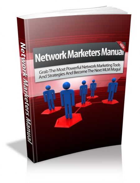 eCover representing Network Marketers Manual eBooks & Reports with Master Resell Rights