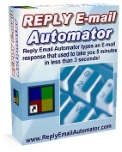 eCover representing Reply E-mail Automator Software & Scripts with Master Resell Rights