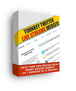 eCover representing Turnkey Twitter Live Streams Website  with Master Resell Rights