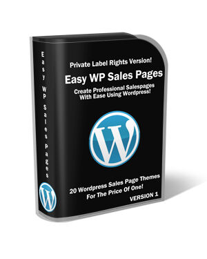 eCover representing Easy Wordpress Sales Pages Videos, Tutorials & Courses with Private Label Rights