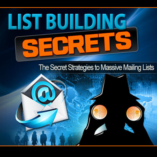 eCover representing List Building Secrets for 2013 eBooks & Reports with Master Resell Rights