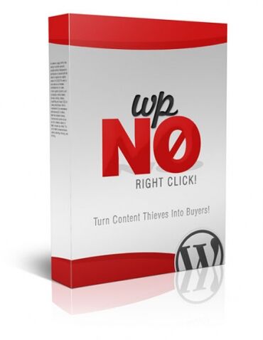 eCover representing WP No Right Click Plugin  with Master Resell Rights