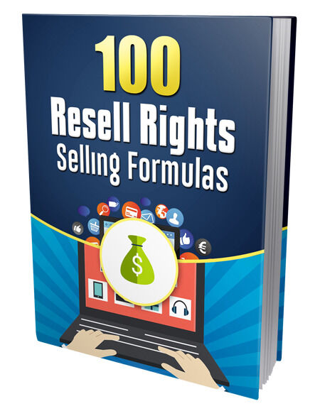 eCover representing 100 Resell Rights Selling Formulas eBooks & Reports with Private Label Rights
