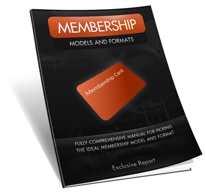 eCover representing Membership Models & Formats eBooks & Reports with Master Resell Rights