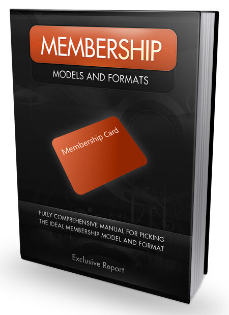eCover representing Membership Models & Formats eBooks & Reports with Master Resell Rights