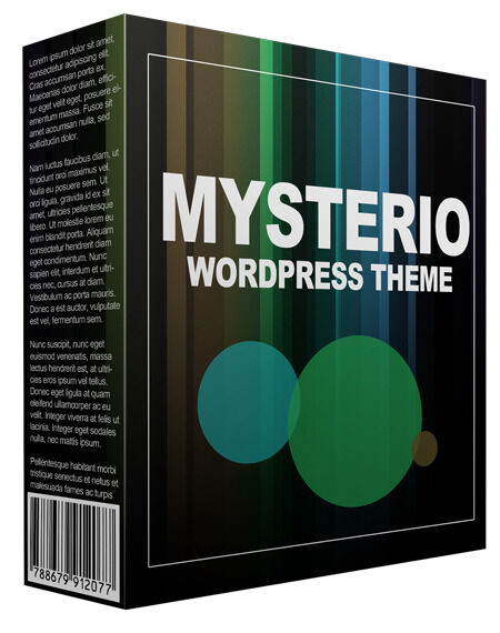 eCover representing Mysterio WordPress Theme eBooks & Reports with Personal Use Rights