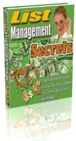 eCover representing List Management Secrets eBooks & Reports with Master Resell Rights