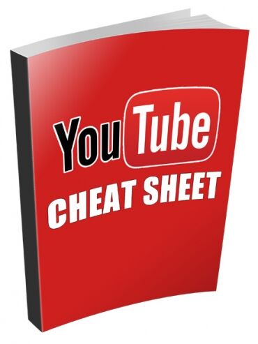 eCover representing YouTube Cheat Sheet eBooks & Reports with Personal Use Rights