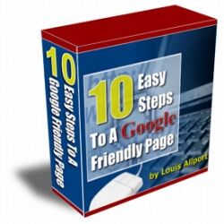 eCover representing 10 Easy Steps To A Google Friendly Page eBooks & Reports with Master Resell Rights