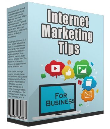 eCover representing Internet Marketing Tips for Business eCourse Articles, Newsletters & Blog Posts with Private Label Rights