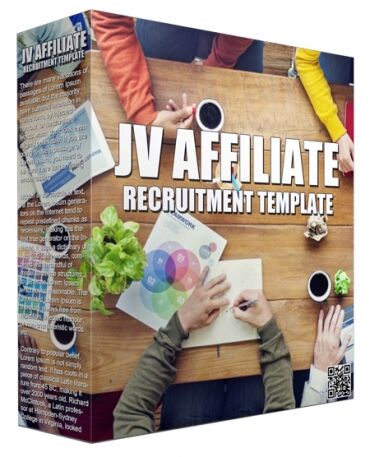 eCover representing JV Affiliate Recruitment Template Guide  with Personal Use Rights
