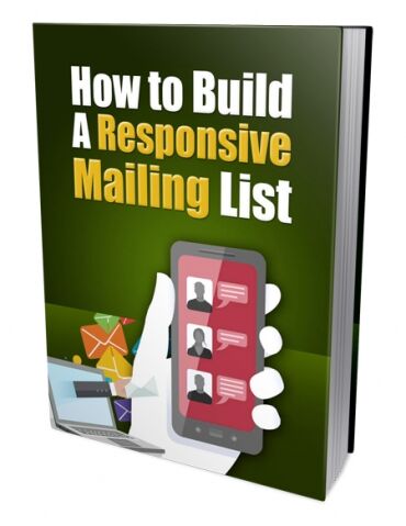 eCover representing Build A Responsive Mailing List eBooks & Reports with Private Label Rights