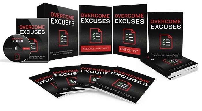 eCover representing Overcome Excuses GOLD eBooks & Reports/Videos, Tutorials & Courses with Master Resell Rights