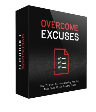 eCover representing Overcome Excuses GOLD eBooks & Reports/Videos, Tutorials & Courses with Master Resell Rights