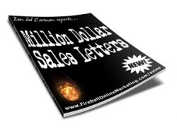 eCover representing Million Dollar Sales Letters eBooks & Reports with Master Resell Rights