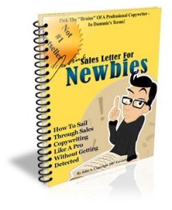 eCover representing Sales Letter For Newbies eBooks & Reports with Private Label Rights