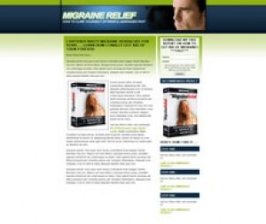 eCover representing Migraine Landing Page Template  with Personal Use Rights