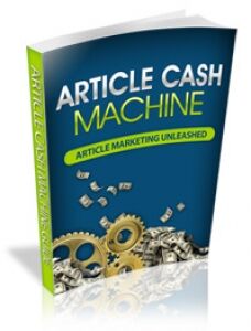 eCover representing Article Cash Machine eBooks & Reports with Private Label Rights