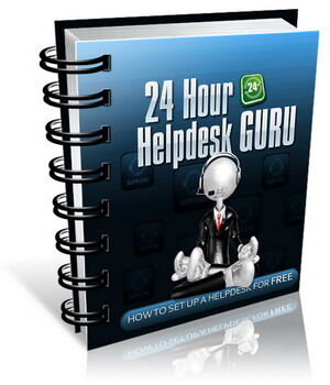 eCover representing 24 Hour Helpdesk Guru eBooks & Reports with Master Resell Rights