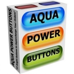 eCover representing Aqua Power Buttons  with Private Label Rights