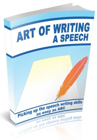 eCover representing The Art of Writing a Speech eBooks & Reports with Master Resell Rights