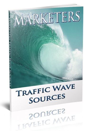 eCover representing Marketers Traffic Wave Sources eBooks & Reports with Private Label Rights
